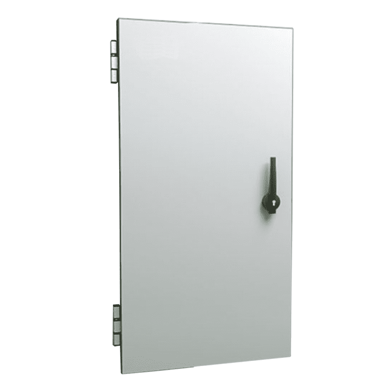 hinged door